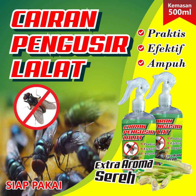 Cairan Pengusir Lalat Ampuh EXTRA AROMA SEREH Kemasan Spray Trigger 500 ml