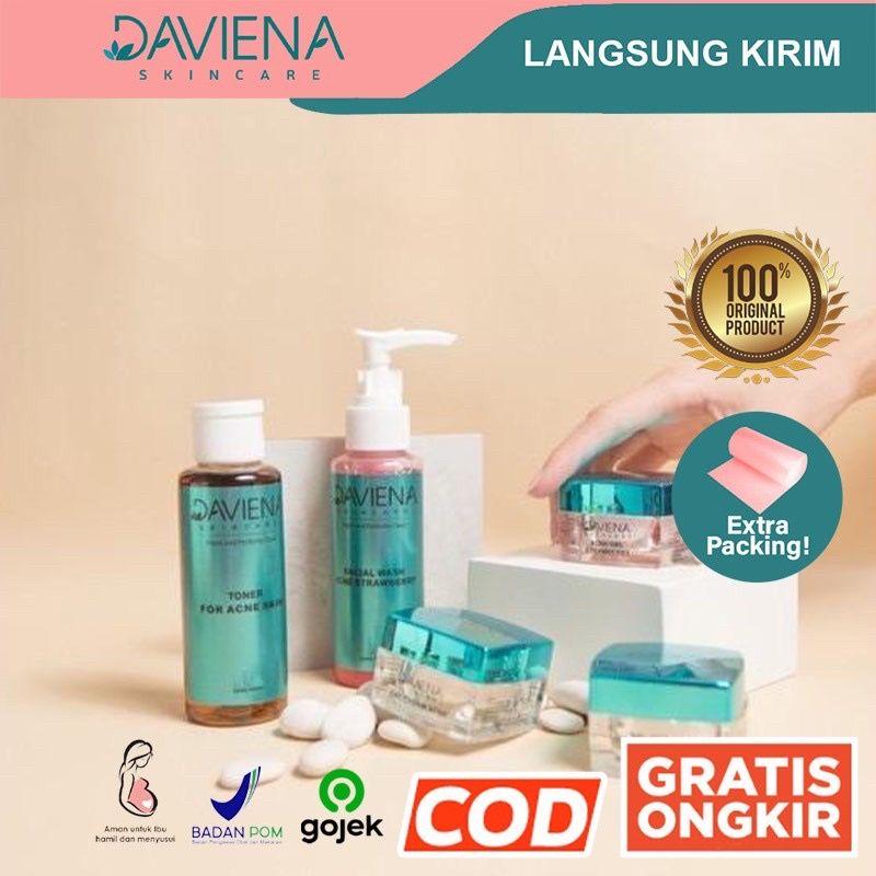 DAVIENA SKINCARE//Paket Acne Serie Original [ Free Gift ]