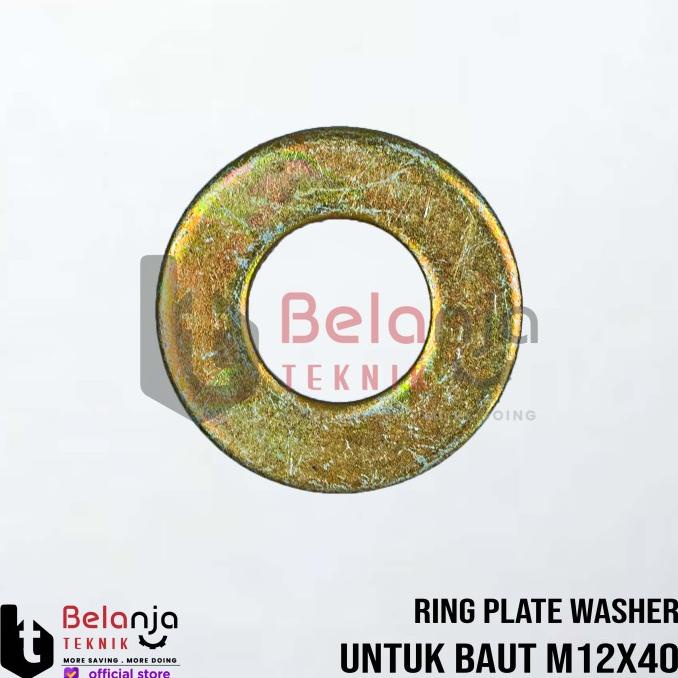 Ring Plate Washer Plate Untuk Baut M12X40 Kunci 17 Tebal 2 MM Non Merk belanjate77 Juara