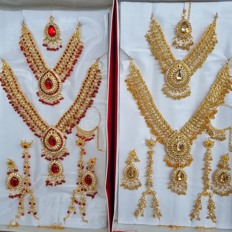 set perhiasan india lengkap