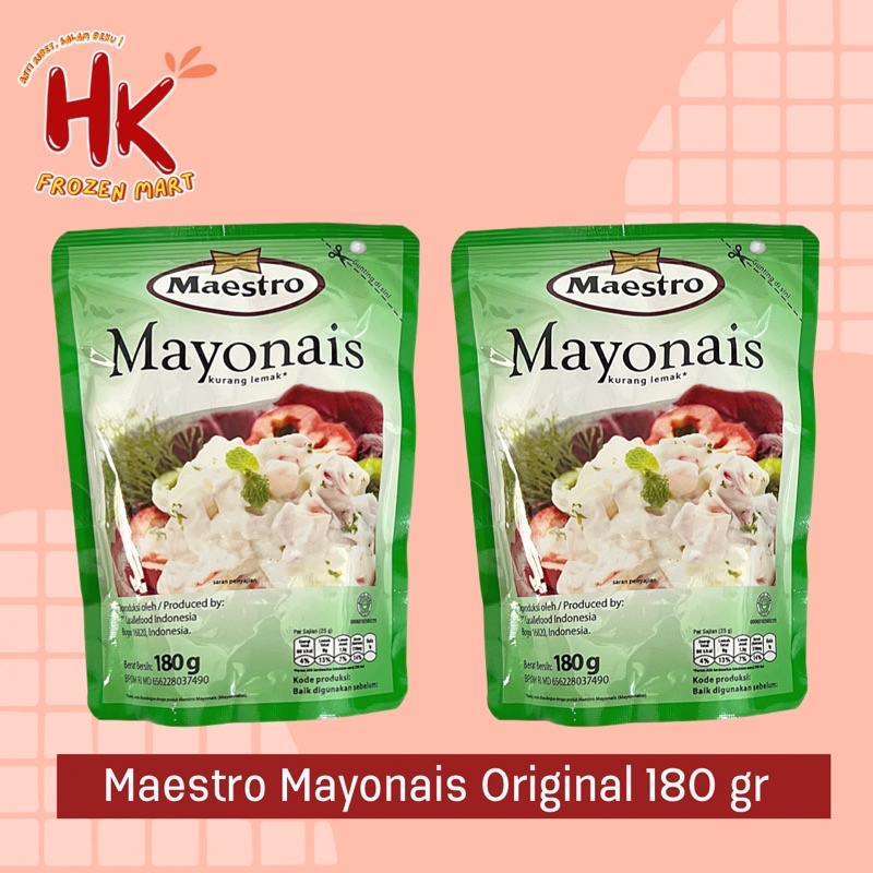 

Maestro Mayonais Original 180gr | mayonaise salad dressing mayo mamayo / HK Frozen Mart