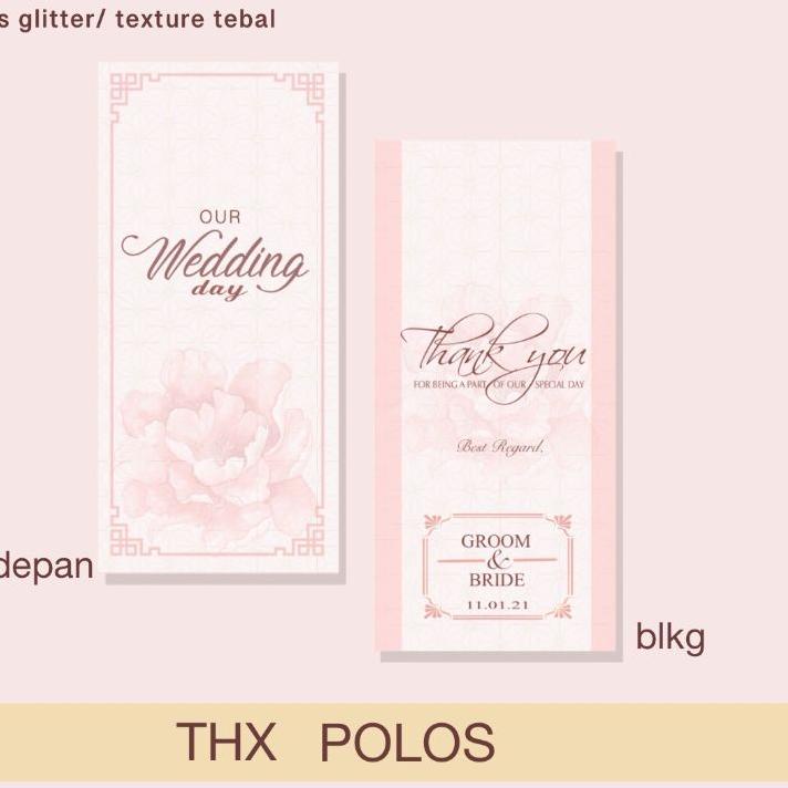 

⏎ Amplop terimakasih wedding sangjit custom nama isi 8 bh ➞