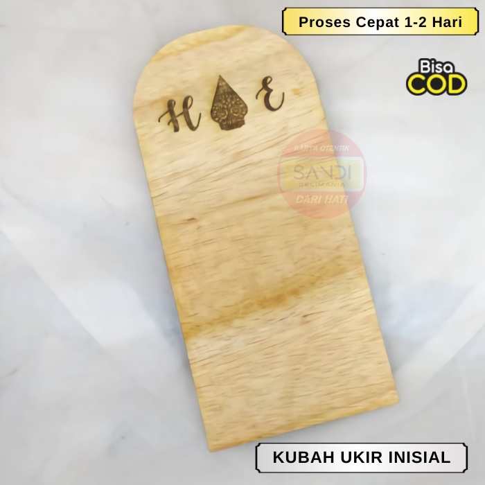 Dekorasi Mahar bentuk Kubah chipboard mahar | Hiasan mahar bentuk full kubah ukir inisial grafir las