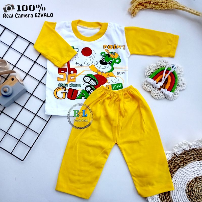 Set Baju bayi kaos oblong / setelan baju bayi laki-laki gambar hewan