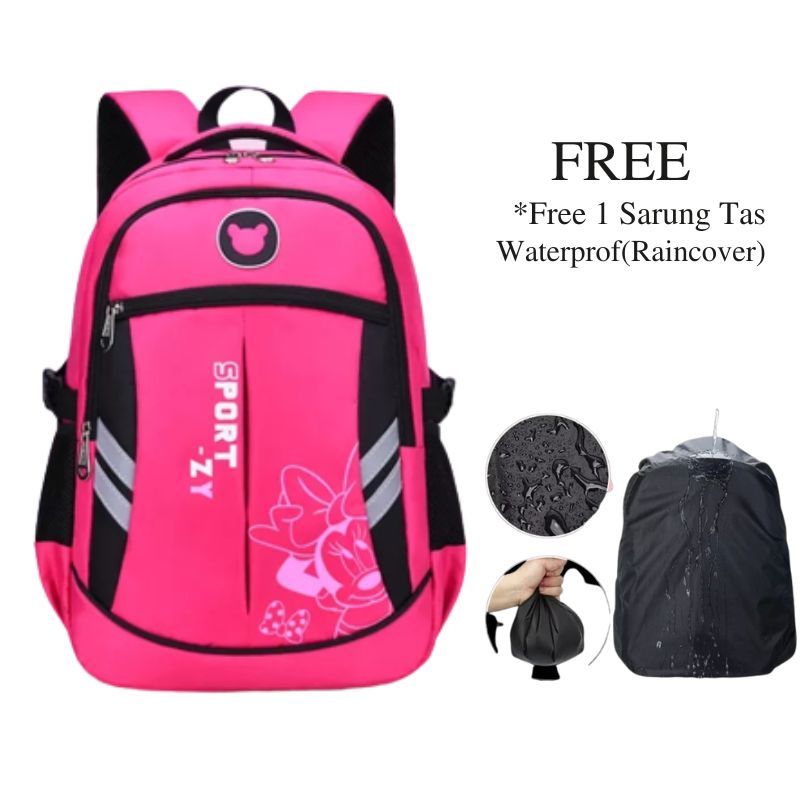 GTB - Ransel Sekolah Untuk Remaja Gadis Anak Laki-laki Hight Sccholl Escollar Tas Fashion Sport Backpack Sekolah Anak Sd Smp Sma Kuliah Ransel Multifungsi COD