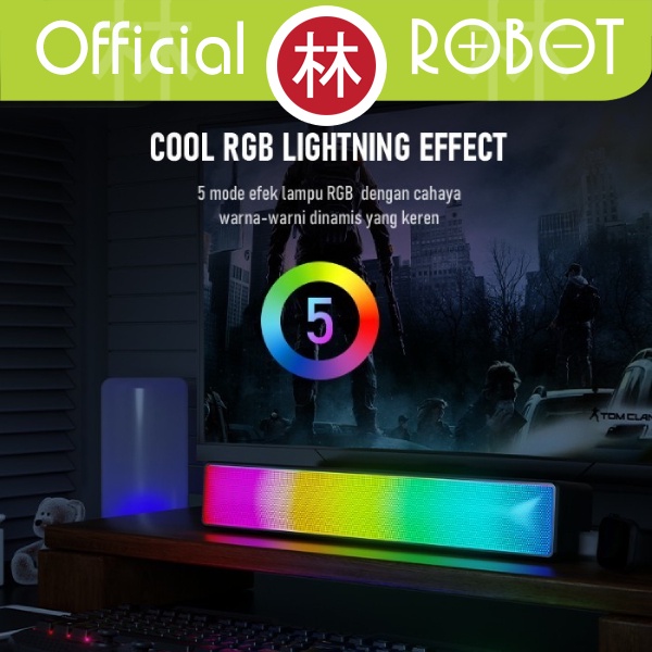 ROBOT RB580 RGB Speaker Bluetooth Soundbar Powerful Bass 10W Stereo