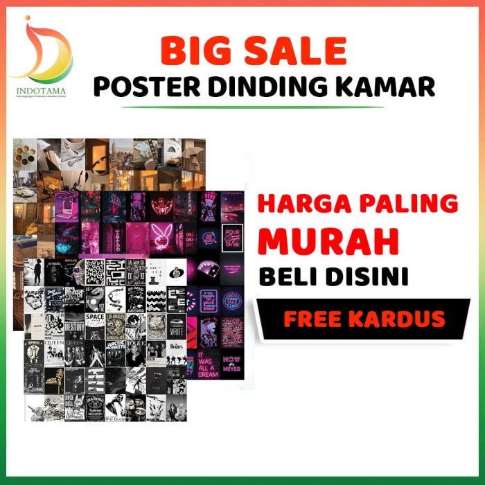 Satu Paket Poster Dinding / Poster Aesthetic Ukuran A5 Isi 24 Poster
