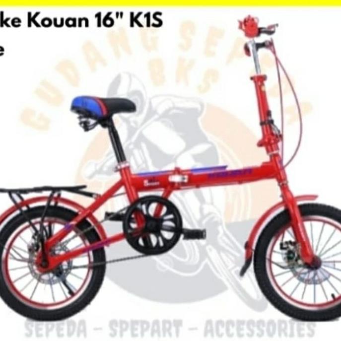 Sepeda Lipat Anak Perempuan 16 Inch Merk Kouan #Original