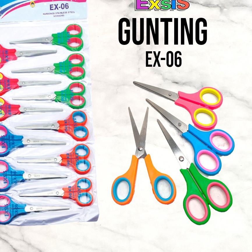 

New 12pcs Gunting / 1 renteng gunting PASTEL / Gunting PASTEL Exsis EX04 EX05 EX06 ヤ