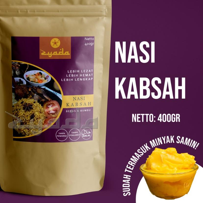 

경 Nasi Kabsah Instan Zyada 400gr 4-5 Porsi Beras Bumbu Kabsah Minyak Samin Kekinian