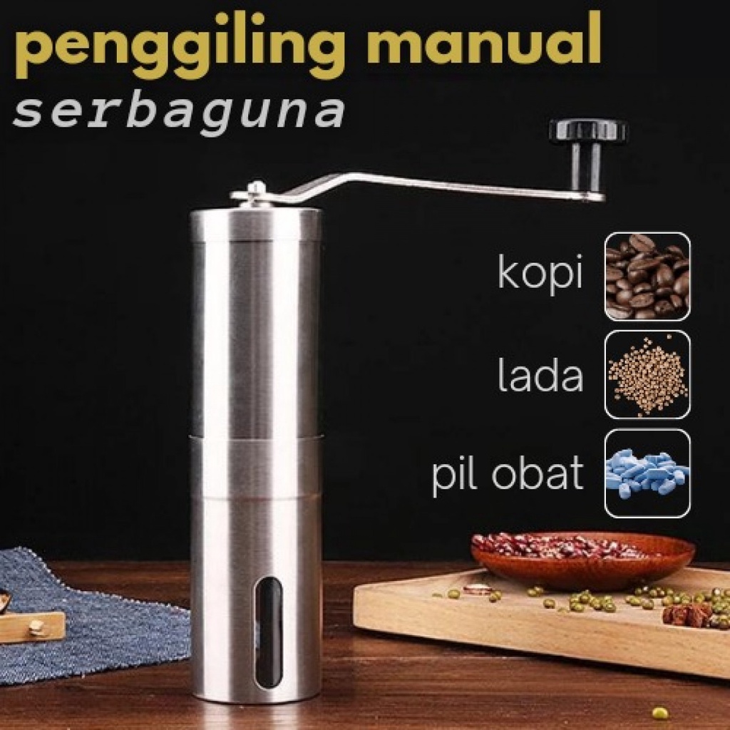 Alat Penggiling Serbaguna Kopi Lada Stainless Steel One Two Cups