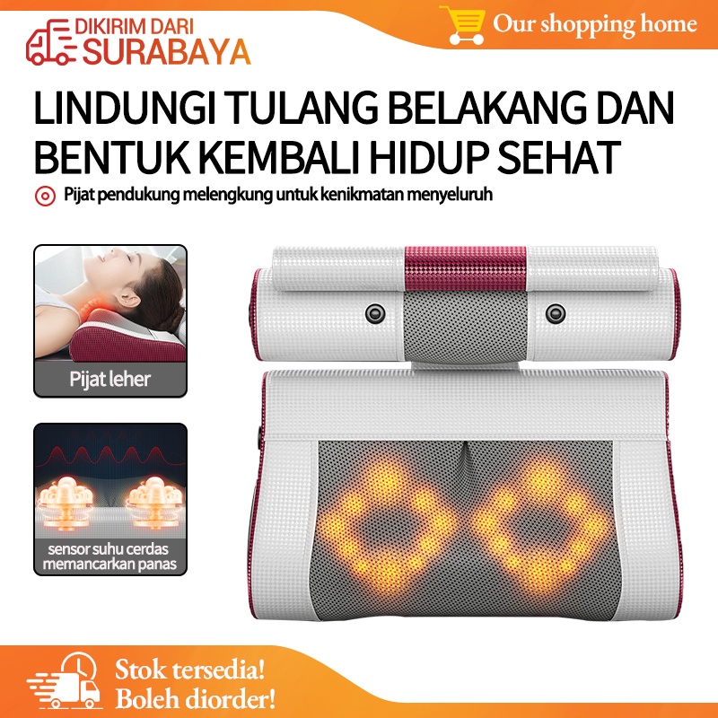 Bantal Pijat Elektrik Multifungsi Full Body Massage Alat Bantal Pijat portable Home Masaage Pillow bantal pijat SURPABAYA