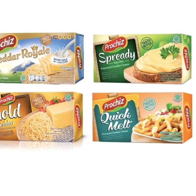 

Ready Stok Prochiz Gold 160 gr / Keju Prochiz Gold Cheddar / Keju Parut