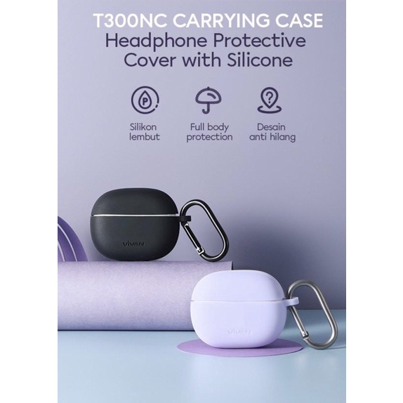 Vivan CARRYING CASE Original TWS Silicone Earphone Bluetooth Untuk T300NC