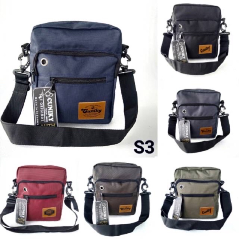 Tas Selempang Pria Sedang Slingbag Bahu Pouch Casual