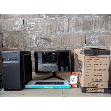 Paket Komputer Fullset Core i3 HASWELL/RAM DDR3 4GB/HDD 500GB/LED 19'' WIDE BARU