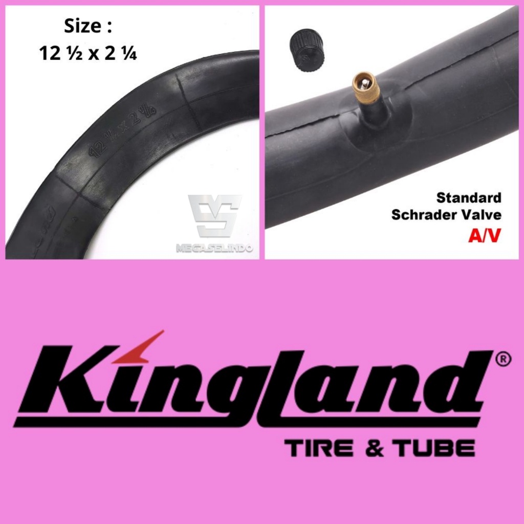 Ban Dalam Sepeda Anak KingLand ukuran 12 1/2 x 2 1/4 Atau 12 x 1.75 / 12 x 2.125