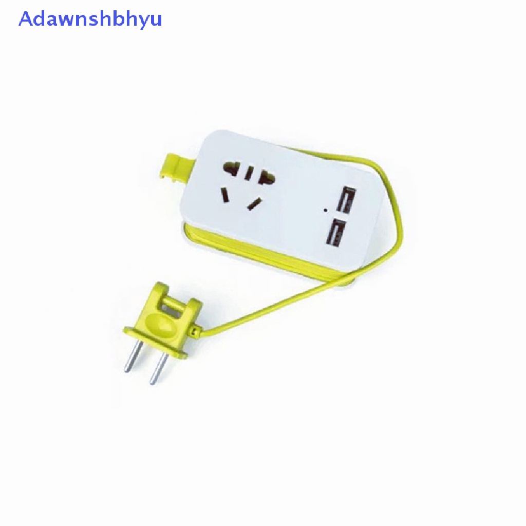 Adhyu Pelindung Strip Power Portable 1.5M Extension Cord, Stopkontak AC+2Port USB ID