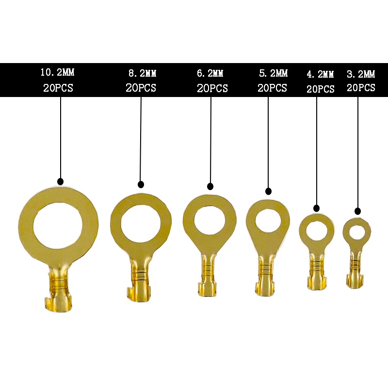 【150 PCS】Terminal Bulat Kabel/Skun Konektor Gepeng/Terminal Skun Bulat/Skun Bulat Aki