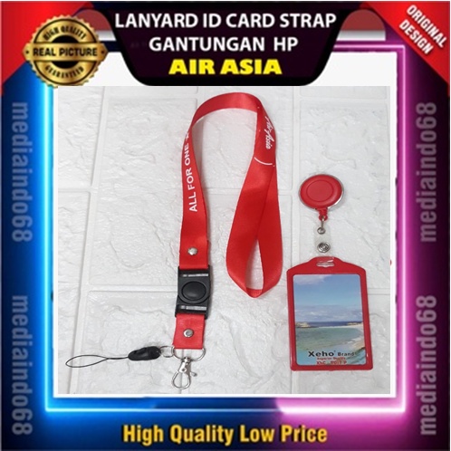 

LANYARD ID CARD STRAP GANTUNGAN HP airasia