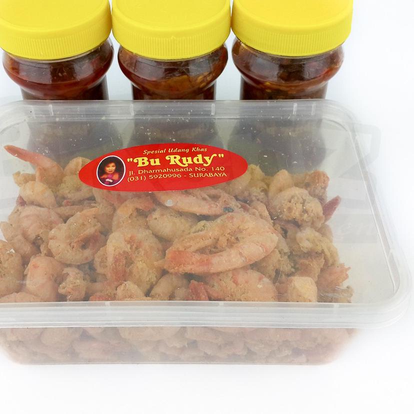 

COD✔️Paket Udang Crispy Besar Sambal Bawang Bu Rudy Oleh2 Bu Rudi Surabaya|KD4