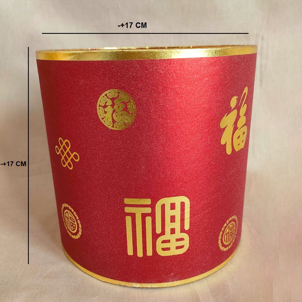 New Year Motif FU Flower Pot Imlek Dekorasi 2023 Hiasan Vas Bunga Imlek  Gold Red dekorasi imlek