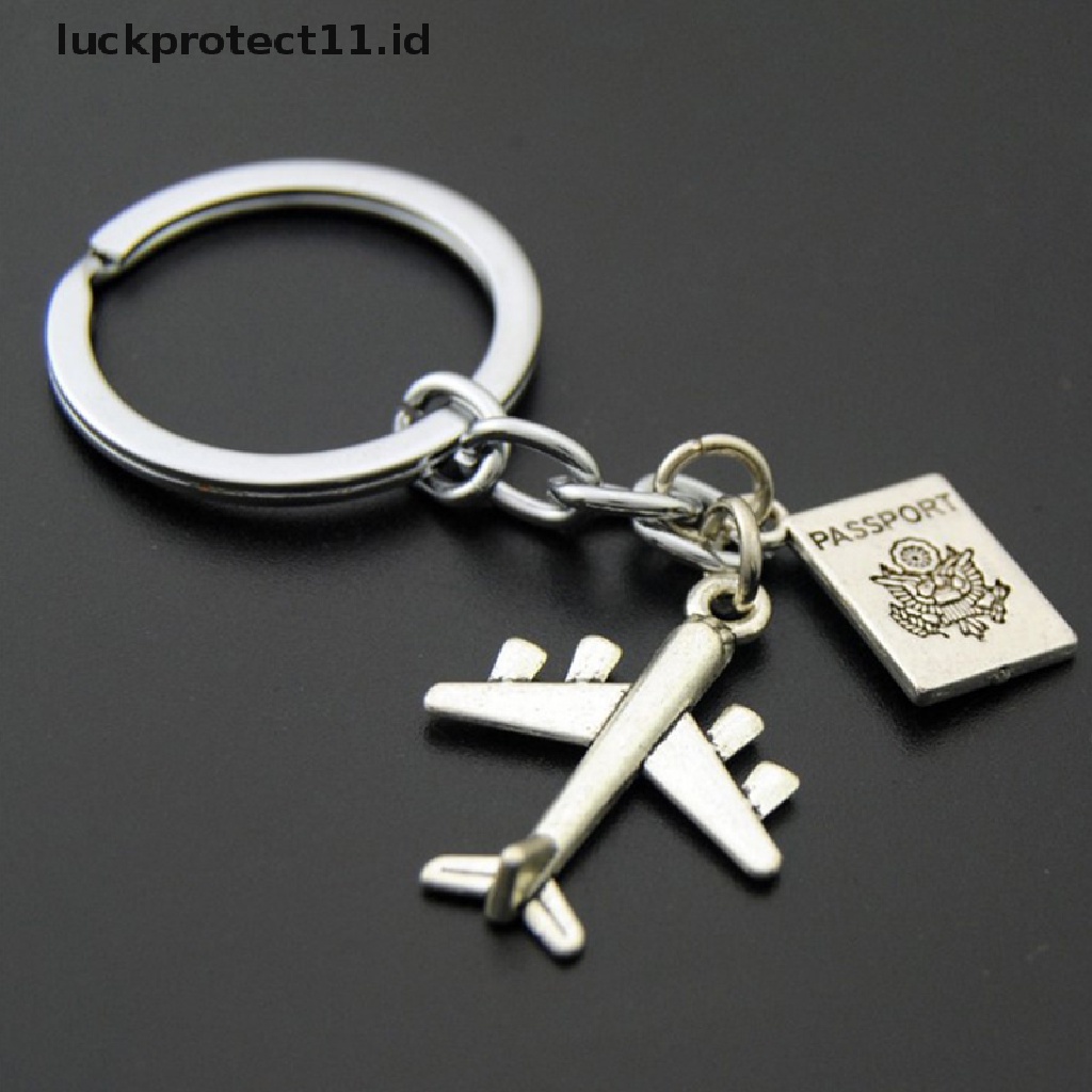 /Fashion Hot// Fashion// 1PC Pesawat Bumi Gantungan Kunci Tidak Peduli Tempat Liontin Travel Keyring.