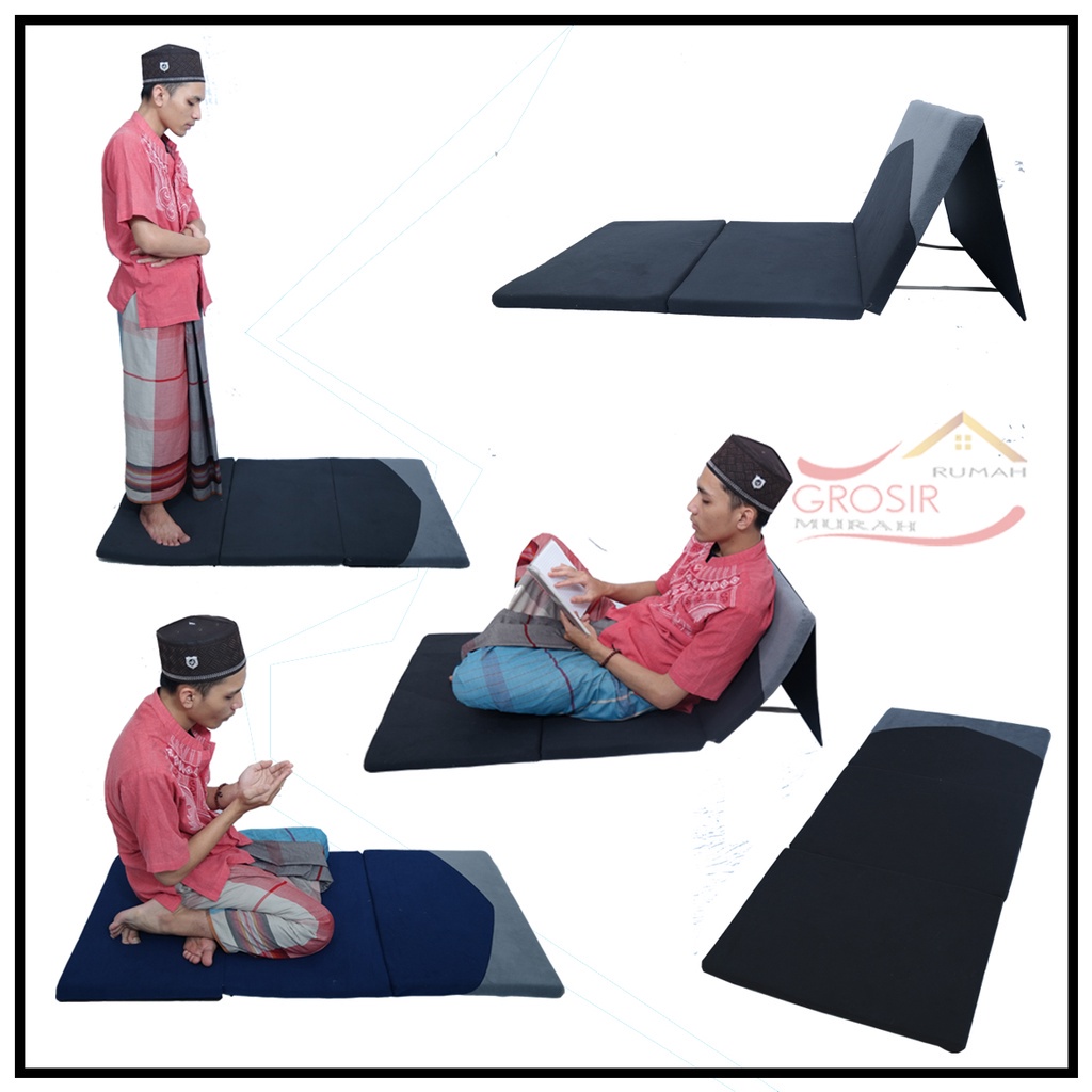 Sejadah Lipat | Sandar | Multifungsi Ukuran 120x60cm Tebal 4cm