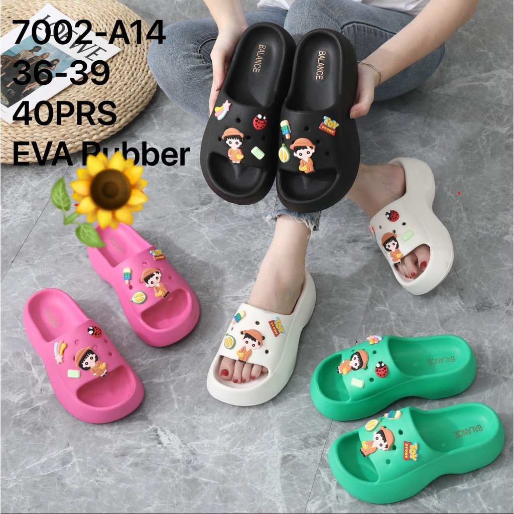 Sandal Karet Jelly Wedges Wanita Import Model Fashion KoreaTerbaru Original Kekinian by AGUNG STYLE Balance 7002-A14