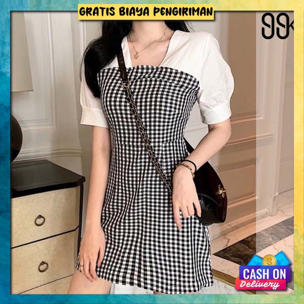 Driss Pesta Gaun Ultah Bsju Party Murah Gaun Malam Santai Drees Korean Style Drwss Pendek Dres Selut