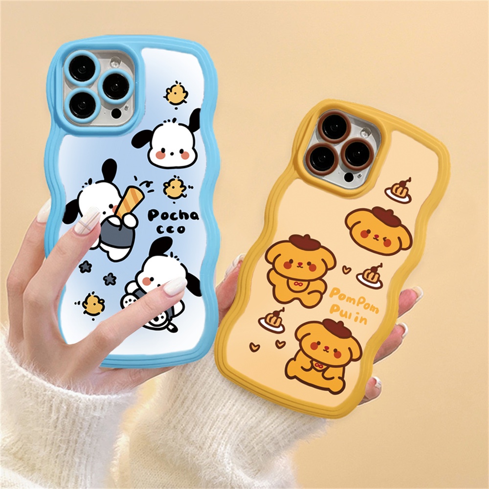 Case Kartun Samsung A04E A04S A04S A13 A03 A03S A23 A22 A21S A12 A02S A11 A51 A10 A30 A50 A52 A20S A10S M12 A71 A73 A53 A32 Pom Purin Dan Pochacco Wave Edge TPU Phone Case Cover