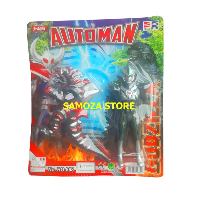 Mainan Robot Automan / Ultraman vs Godzilla