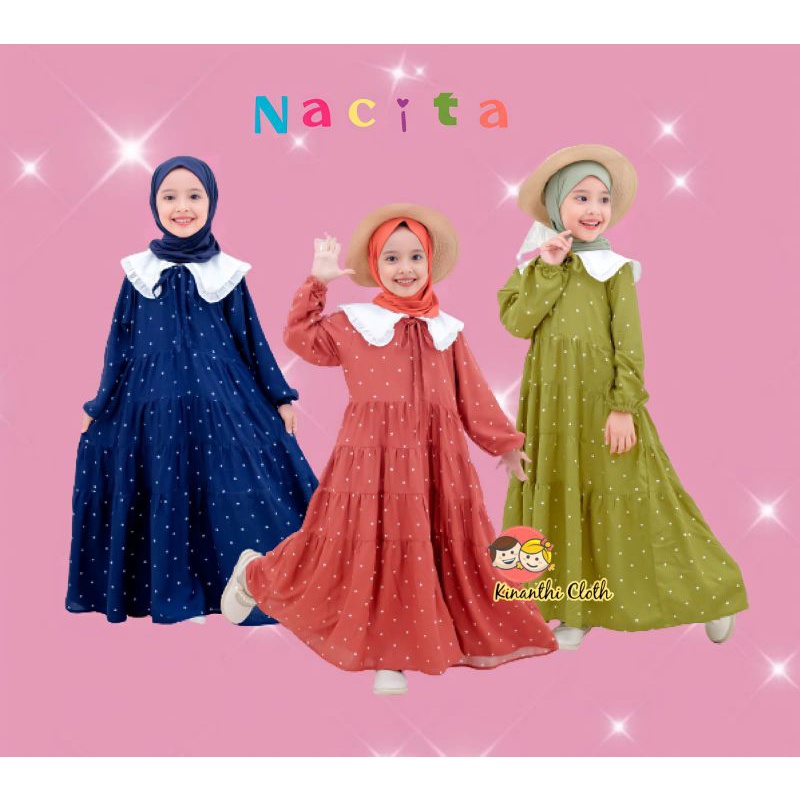 Gamis Anak + Hijab pasmina // Nacita Gamis anak muslimah premium // ORIGINAL by kinanti cloth