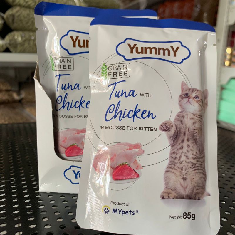 Makanan Kucing Yummy sachet pouch 85gr 1Dus isi 24