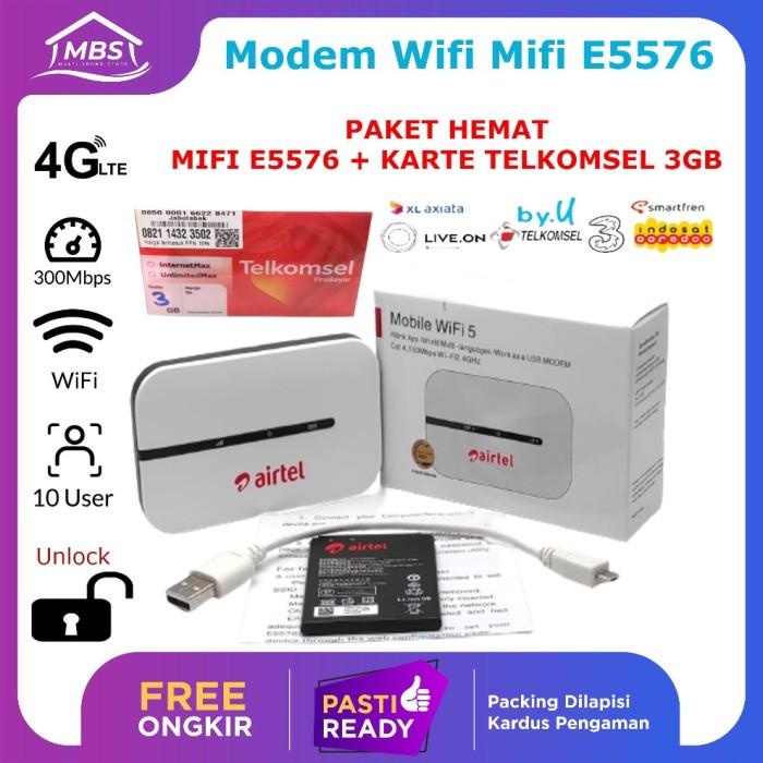 Modem Wifi 4G Lte Mifi E5576 Unlock All Operator Bypass Baterai