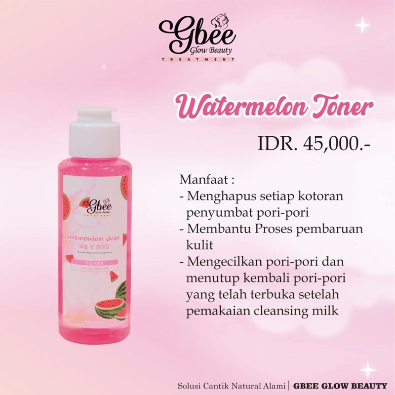 SET CLEANSING (TONER &amp; CLEANSER MILK) GBEEGLOWBEAUTY