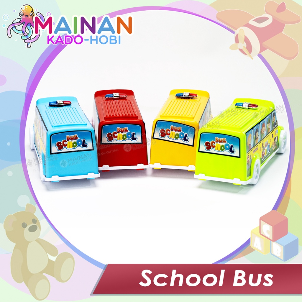 MAINAN ANAK EDUKASI DIECAST CAR MINIATUR BIS SEKOLAH SCHOOL BUS