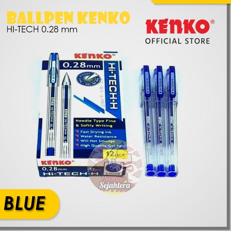 

(K-E6E-❤) [PCS] PULPEN HI-TECH KENKO 0.28 MM HITAM / BIRU berkualitas