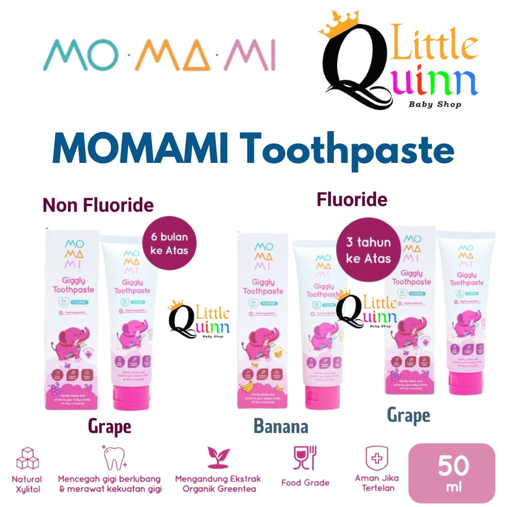 MOMAMI Giggly Toothpaste / Momami Pasta Gigi Odol anak