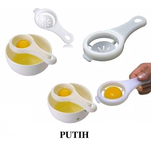 Sendok Alat Pemisah Putih Kuning Telur Telor Egg White Separator Saringan Saring Sederhana Praktis 1