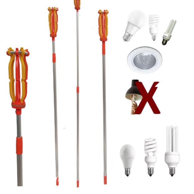 SUPER LARIS TONGKAT LAMPU STICK TONGKAT PENGGANTI LAMPU 2in1 STIK LAMPU ALAT PASANG LEPAS LAMPU BOHL