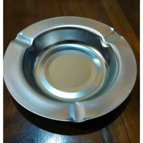 Asbak Rokok Stainless/Asbak Murah kotak/bulat 10cm