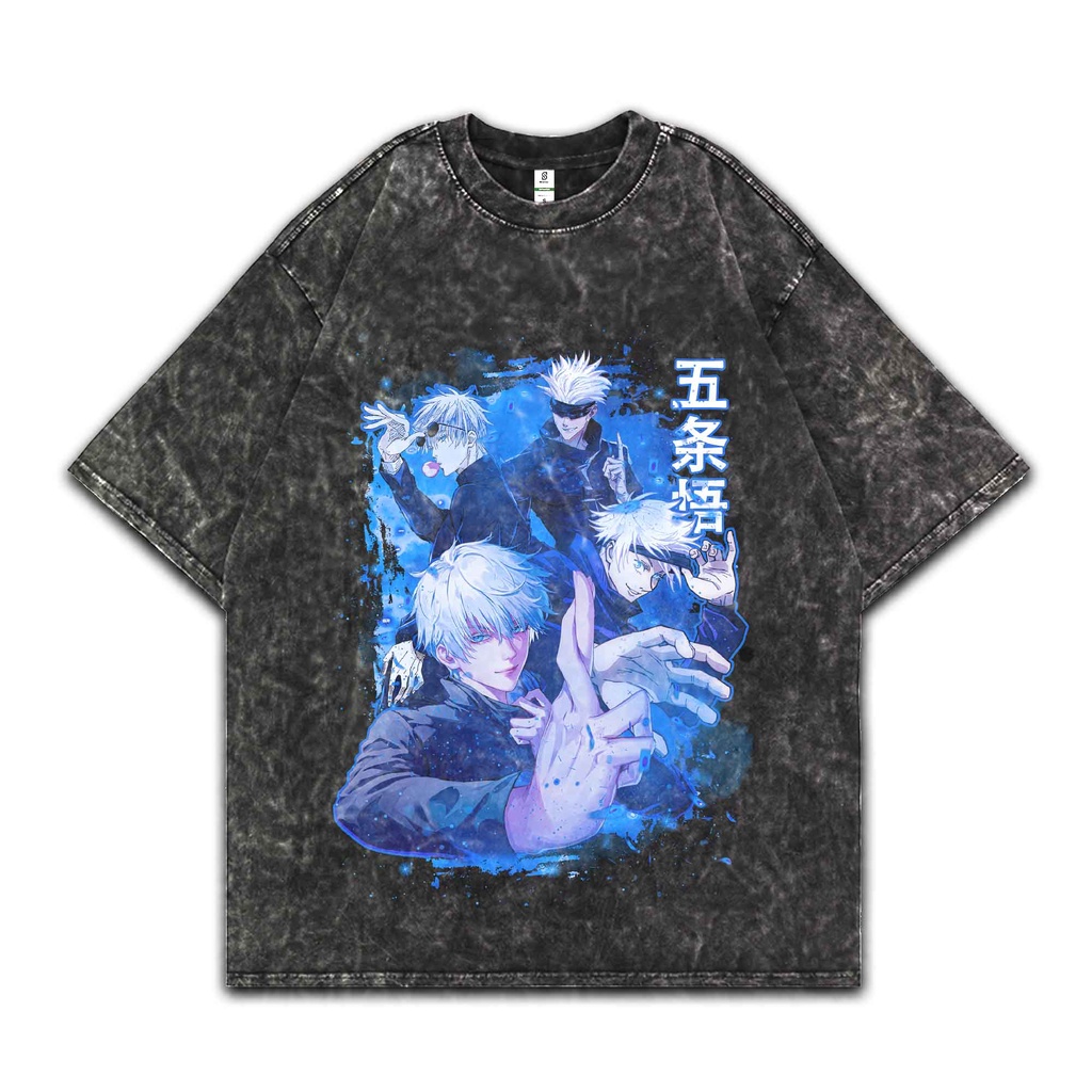 Gojo Satoru Jujutsukaisen Vintage Oversize Washed Tee T-shirt