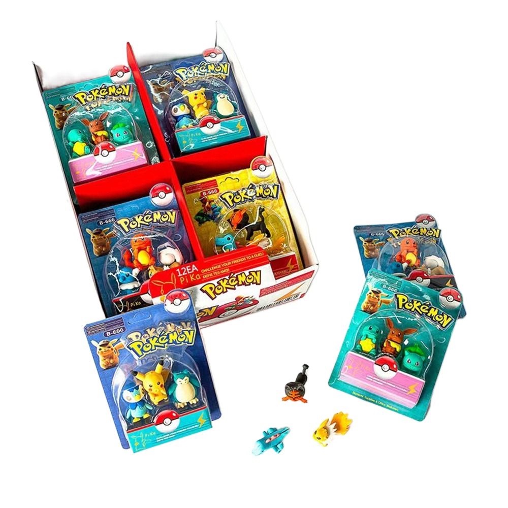 NICKOLAS1 Pikachu Eraser Hot Selling Alat Tulis Untuk Anak Kartun Kreatif Untuk Gambar Anime Primer