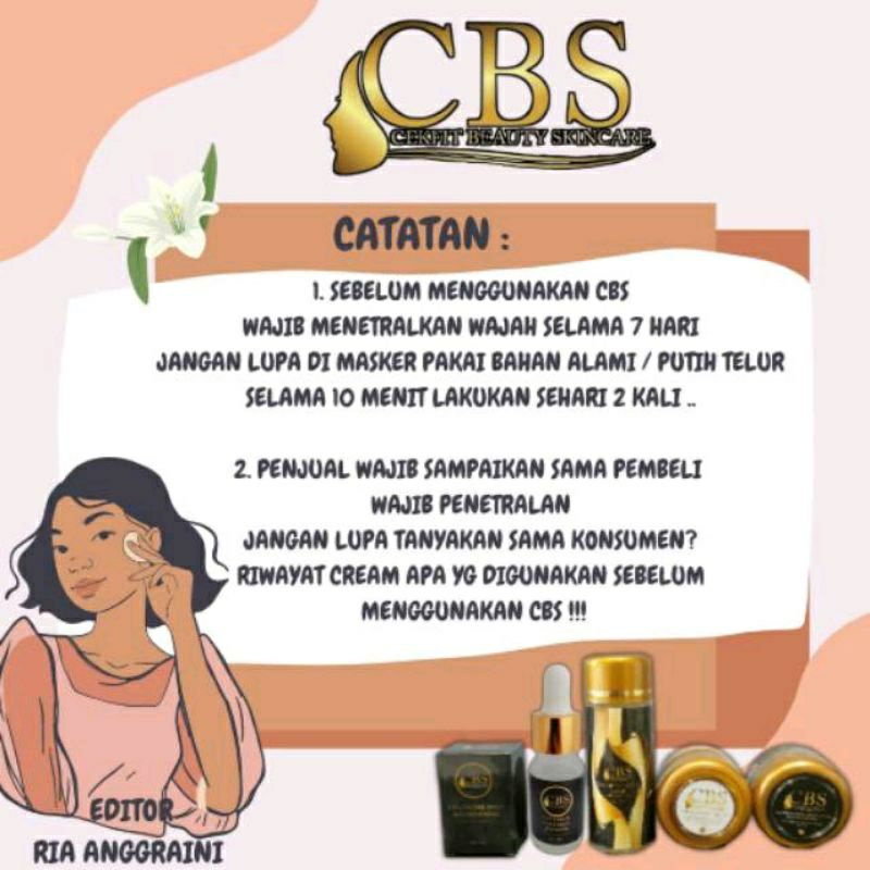 CBS PAKET LENGKAP/CBS SKINCARE/CBS BPOM/CBS ORIGINAL/CBS PRABUMULIH/CEKFIT BEAUTY CARE