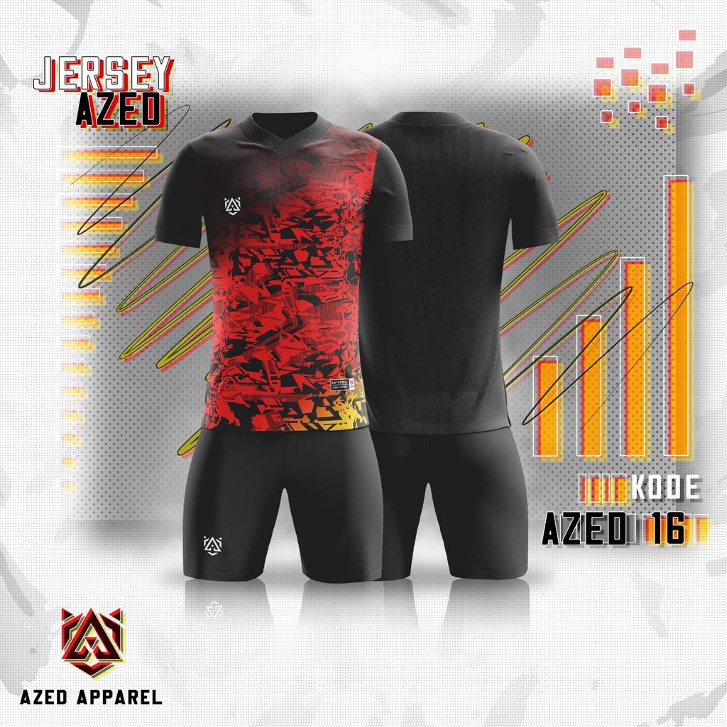 [JERSEY ORI] KAOS SETELAN JERSEY PRINTING ORIGINAL AZED - OLAHRAGA BAJU FUTSAL/ VOLLY