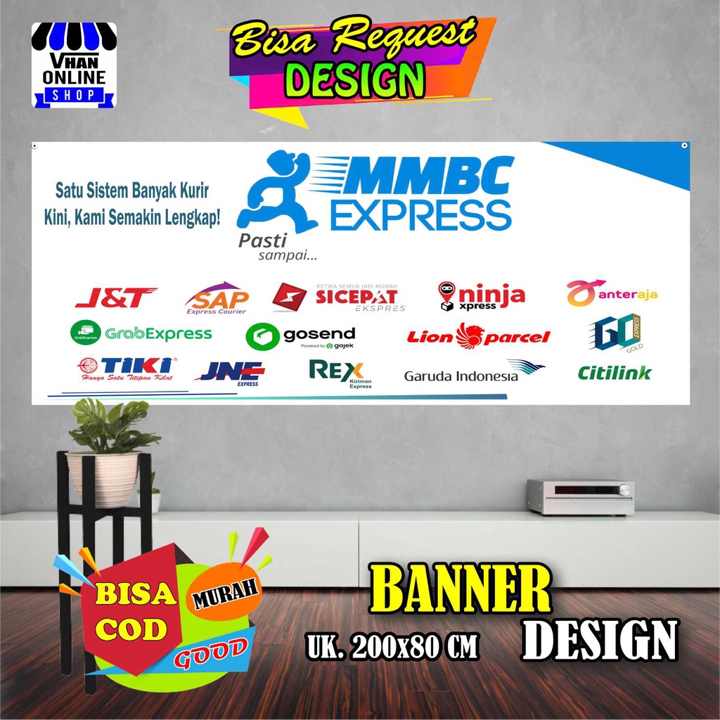 Spanduk Banner MMBC Express, Mitra Ekspedisi, Kantor Pos, Keren Bagus