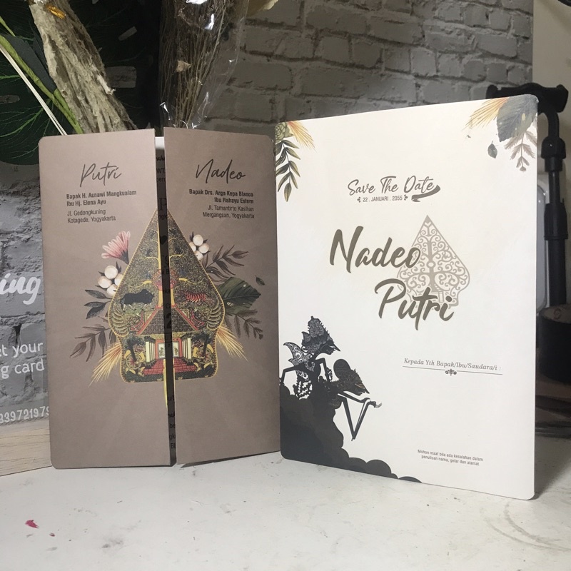undangan gunungan adat jawa undangan wayang undangan pernikahan murah undangan tema jawa