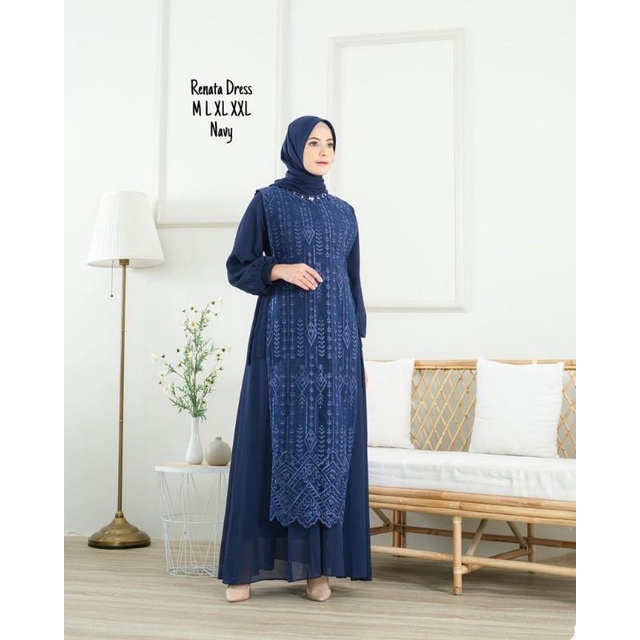 BA Renata dress modern  gamis muslim  gamis lamaran gamis pesta  gamis   gamis terbaru  gamis jumbo  gamis busui