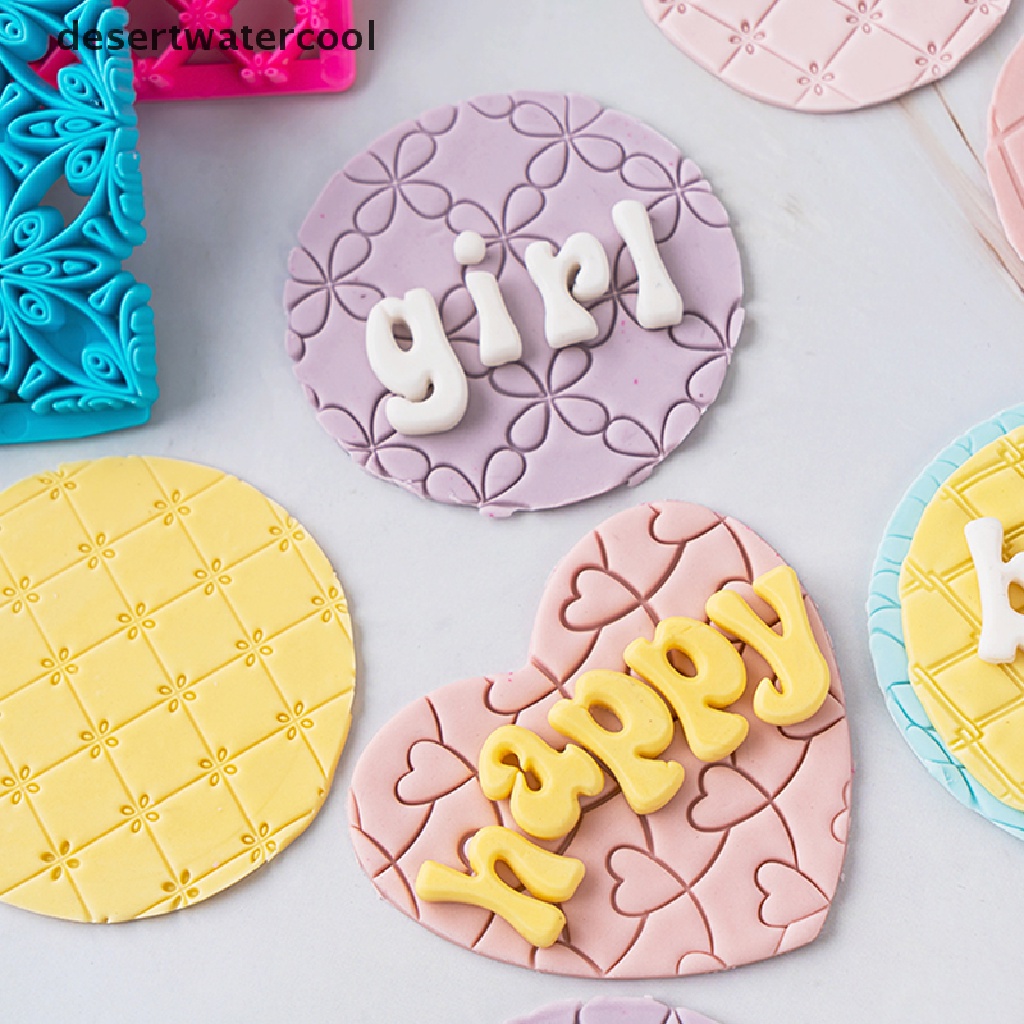 Deid 1PC Cetakan Fondant Silikon Tekstur Kue Timbul Mat Dekorasi Alat Baking Martijn